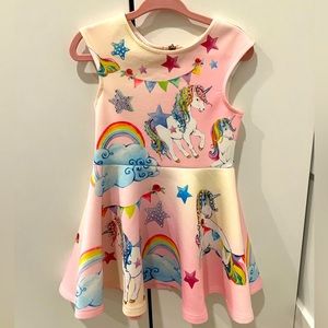 Truly Me by Sara Sara Unicorn Skater Girl Dress